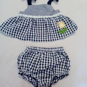 Baby girls two-piece summer outfits size 3 m